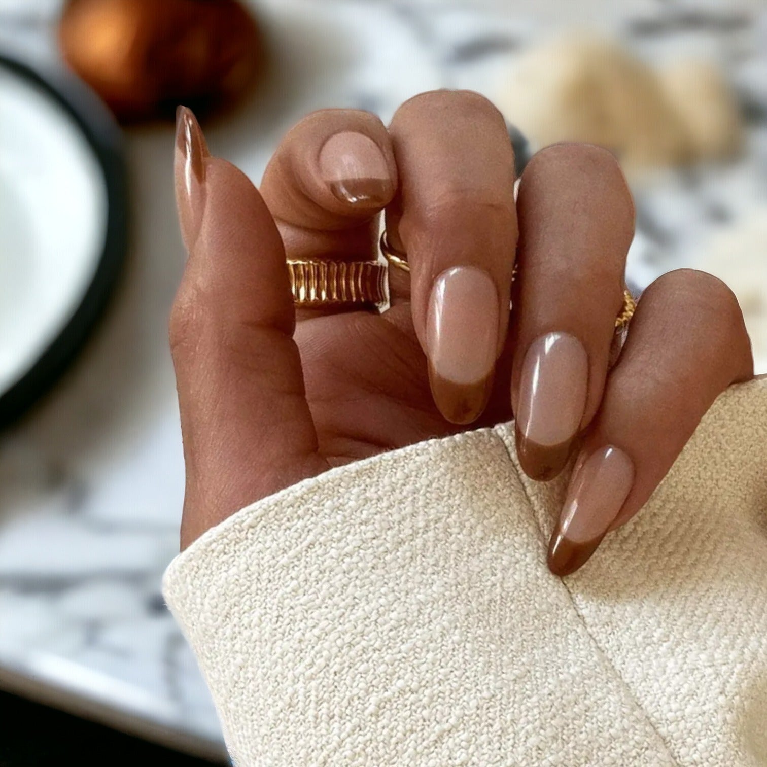 Naturlig Nude dip powder